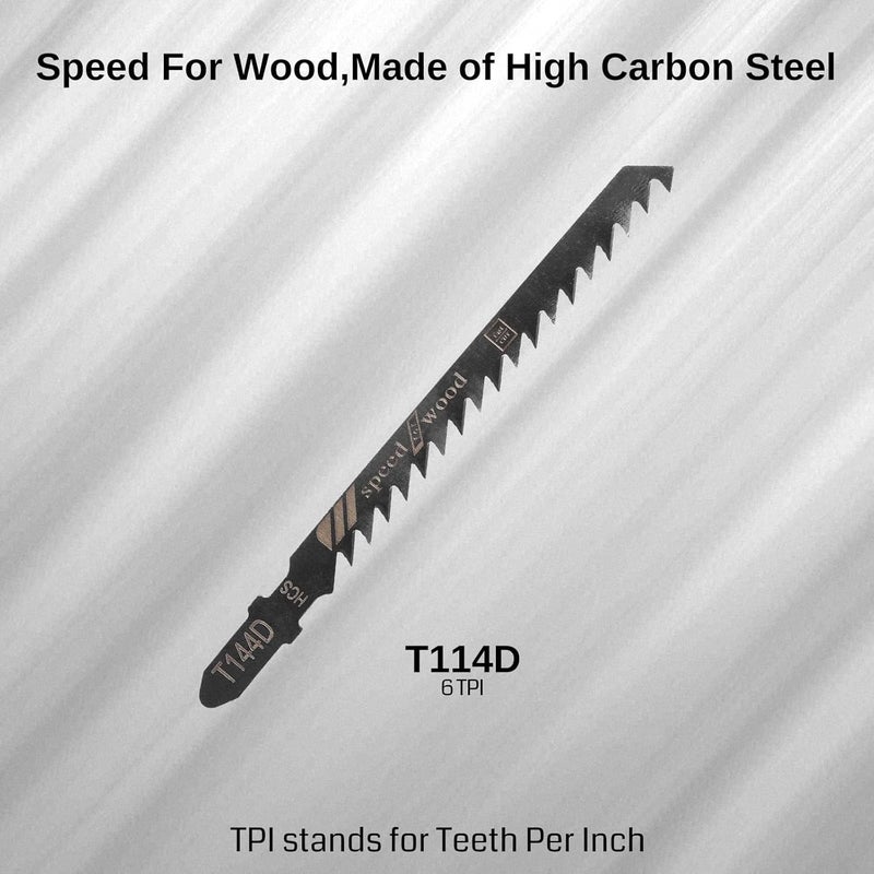 WOODSTARTER مجموعة شفرات منشار كهربائي متعددة الأغراض 40 قطعة مع علبة تخزين، مصنوعة من HCS/HSS، شفرات منشار T-Shank متنوعة لقطع الخشب والبلاستيك والمعادن (JSB40A) - Image 4